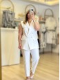 GÜMÜŞ DÜĞMELİ YELEK PANTOLON TAKIM