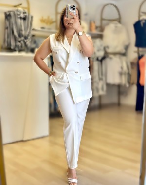 GÜMÜŞ DÜĞMELİ YELEK PANTOLON TAKIM  GÜMÜŞ DÜĞMELİ YELEK PANTOLON TAKIM