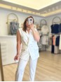 GÜMÜŞ DÜĞMELİ YELEK PANTOLON TAKIM