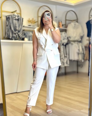 GÜMÜŞ DÜĞMELİ YELEK PANTOLON TAKIM  GÜMÜŞ DÜĞMELİ YELEK PANTOLON TAKIM