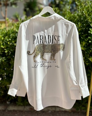 SIRT DETAYLI İPEK DOKULU SALAŞ GÖMLEK