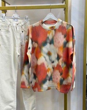 1. Sınıf Kalite Pamuk Triko Renkli Kazak Turuncu 