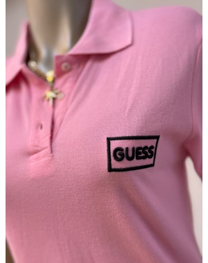 Polo Yaka Spor Elbise Pembe