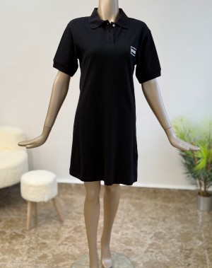 Polo Yaka Spor Elbise Siyah  Polo Yaka Spor Elbise Siyah
