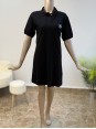Polo Yaka Spor Elbise Siyah