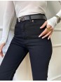 Orj. Marka Kesik Paça Siyah Jean