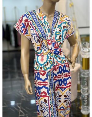 Renkli Arkadan Fermuarlı  Saten Tulum 