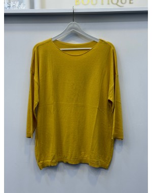 Yumuşacık Pamuklu Merserize Basic Sarı Kazak 