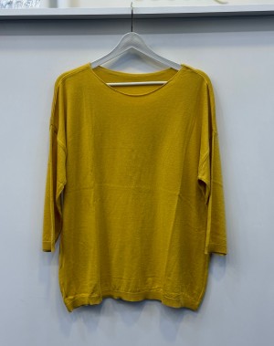 Yumuşacık Pamuklu Merserize Basic Sarı Kazak 