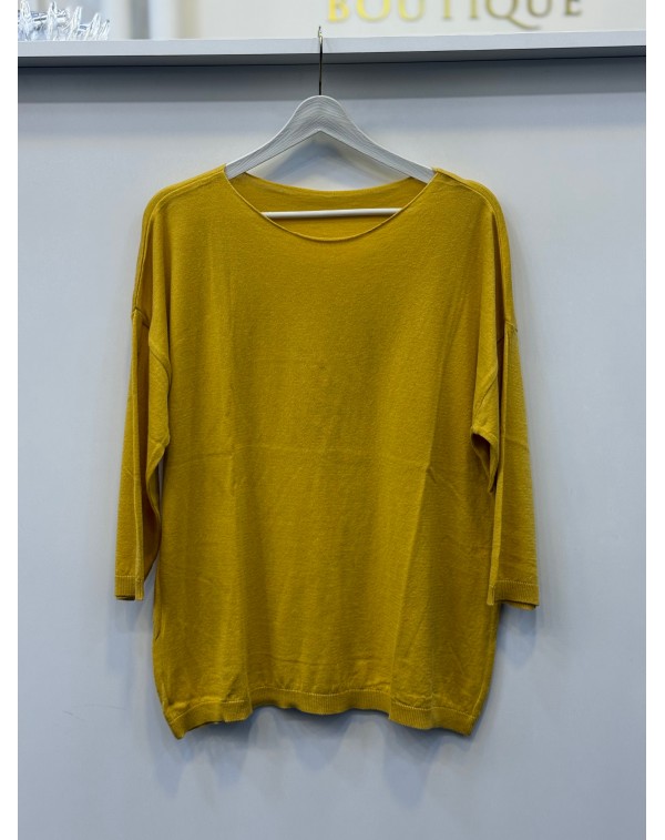 Yumuşacık Pamuklu Merserize Basic Sarı Kazak