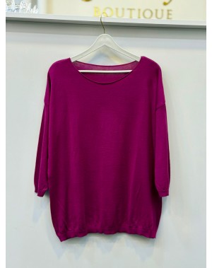 Yumuşacık Pamuklu Merserize Basic Eflatun Kazak 