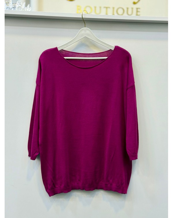 Yumuşacık Pamuklu Merserize Basic Eflatun Kazak