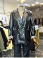 Lüx Kalite Suni Deri Leopar Astarlı Blazer Ceket