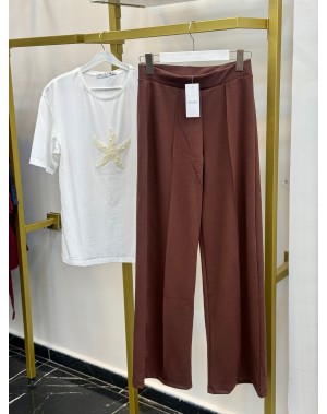 Lüx Kalite Modal Kumaş Kahverengi Spor Pantolon