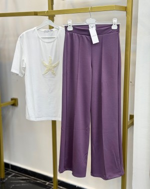 Lüx Kalite Modal Kumaş Mor Spor Pantolon  Lüx Kalite Modal Kumaş Mor Spor Pantolon