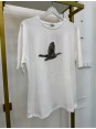 Marka Model Taşlı Beyaz Tshirt