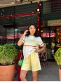 Modal Kumaş Şortlu Takım Sarı