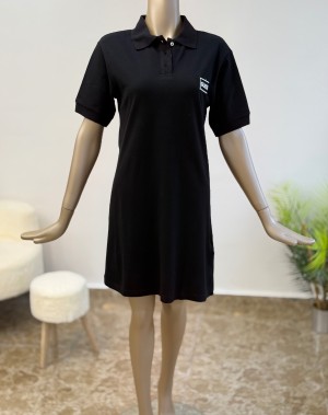 Polo Yaka Spor Elbise Siyah  Polo Yaka Spor Elbise Siyah