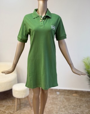 Polo Yaka Spor Elbise Yeşil Polo Yaka Spor Elbise Yeşil