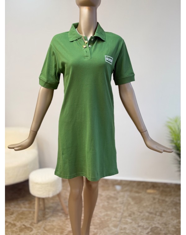 Polo Yaka Spor Elbise Yeşil