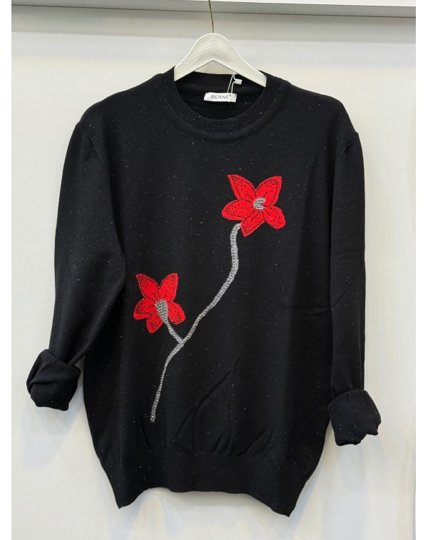 Premium Seri Lüx Kalite Triko Kazak Siyah