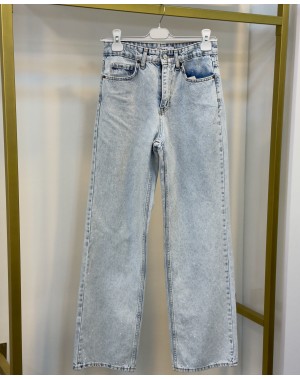 Taşlı Buz Mavi Jean 