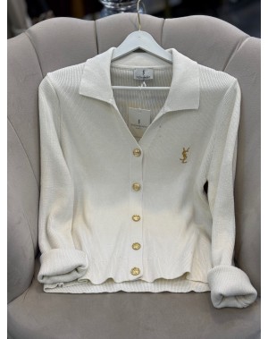 1. Sınıf Kalite Marka Model Gold Düğmeli Hırka Krem 