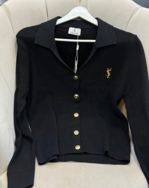 1. Sınıf Kalite Marka Model Gold Düğmeli Hırka Siyah 