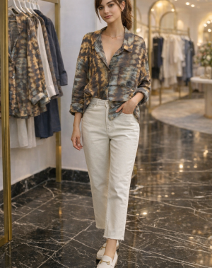 Batik Desen Oversize Gömlek