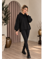 Lüx Kalite İki İplik Basic Siyah Sweatshirt