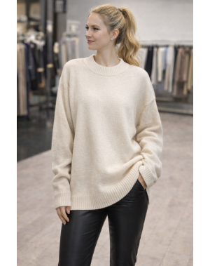 Bisiklet Yaka Yumoş Ekru Kazak 