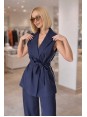 Lüx Kalite Yanı Şeritli Yelek Pantolon Lacivert Takım