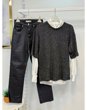 Orijinal Marka Simli Merserize Siyah 